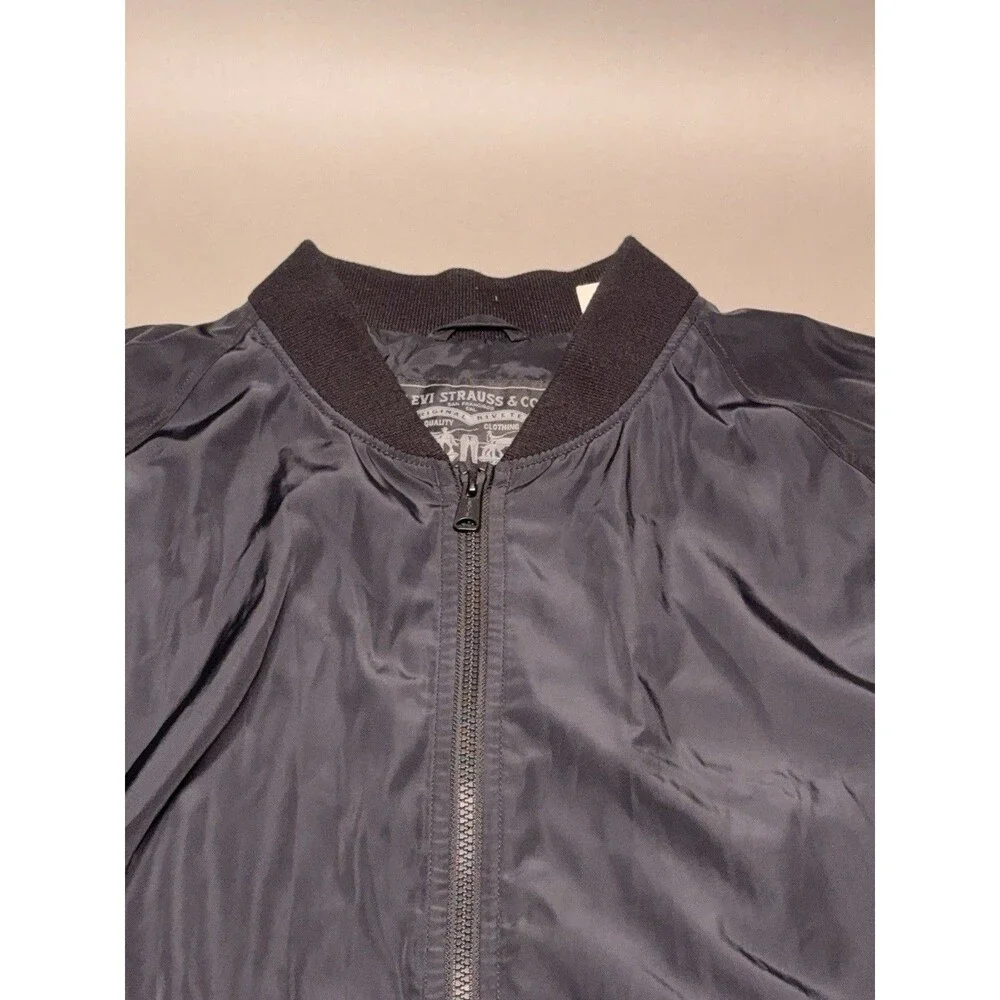 Levi Strauss Jacket Men’s 2XL Black Bomber Full Zip Lightweight Classic Retro